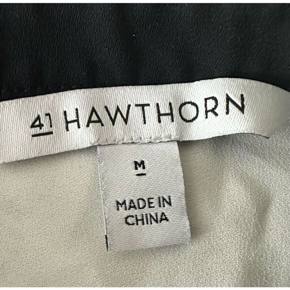 41 Hawthorn Women's‎ Pullover Stripes Split Neck Sleeveless Blouse Top Size M - Picture 4 of 6